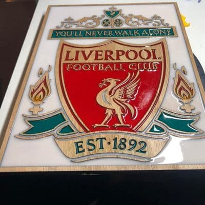 Liverpool F.C. Wooden and Resin Crest (Large) - Image 3