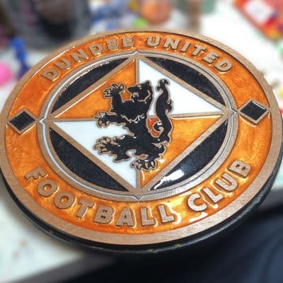 Dundee United F.C. Crest Handcrafted Wooden and Resin Art - Image 3
