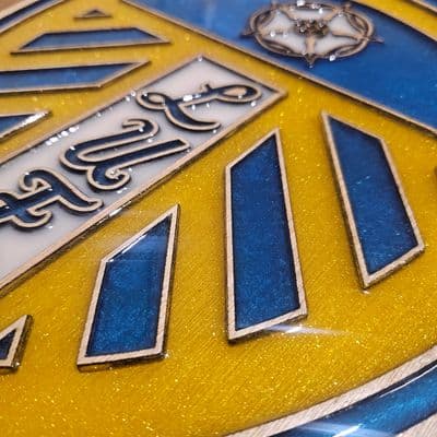 Leeds United F.C. Handcrafted Wooden and Resin Crest - Image 6