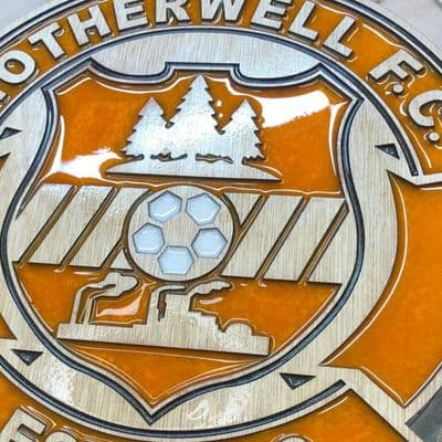 Motherwell F.C. Handcrafted Wooden and Resin Crest - Image 3