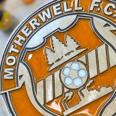 Motherwell F.C. Handcrafted Wooden and Resin Crest - Image 5