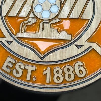 Motherwell F.C. Handcrafted Wooden and Resin Crest - Image 4