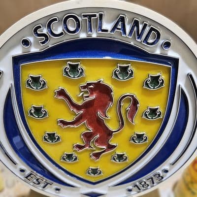 Scotland National Football Team Handcrafted Wooden and Resin Crest - Image 3