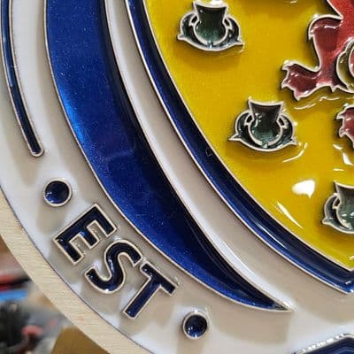 Scotland National Football Team Handcrafted Wooden and Resin Crest - Image 5