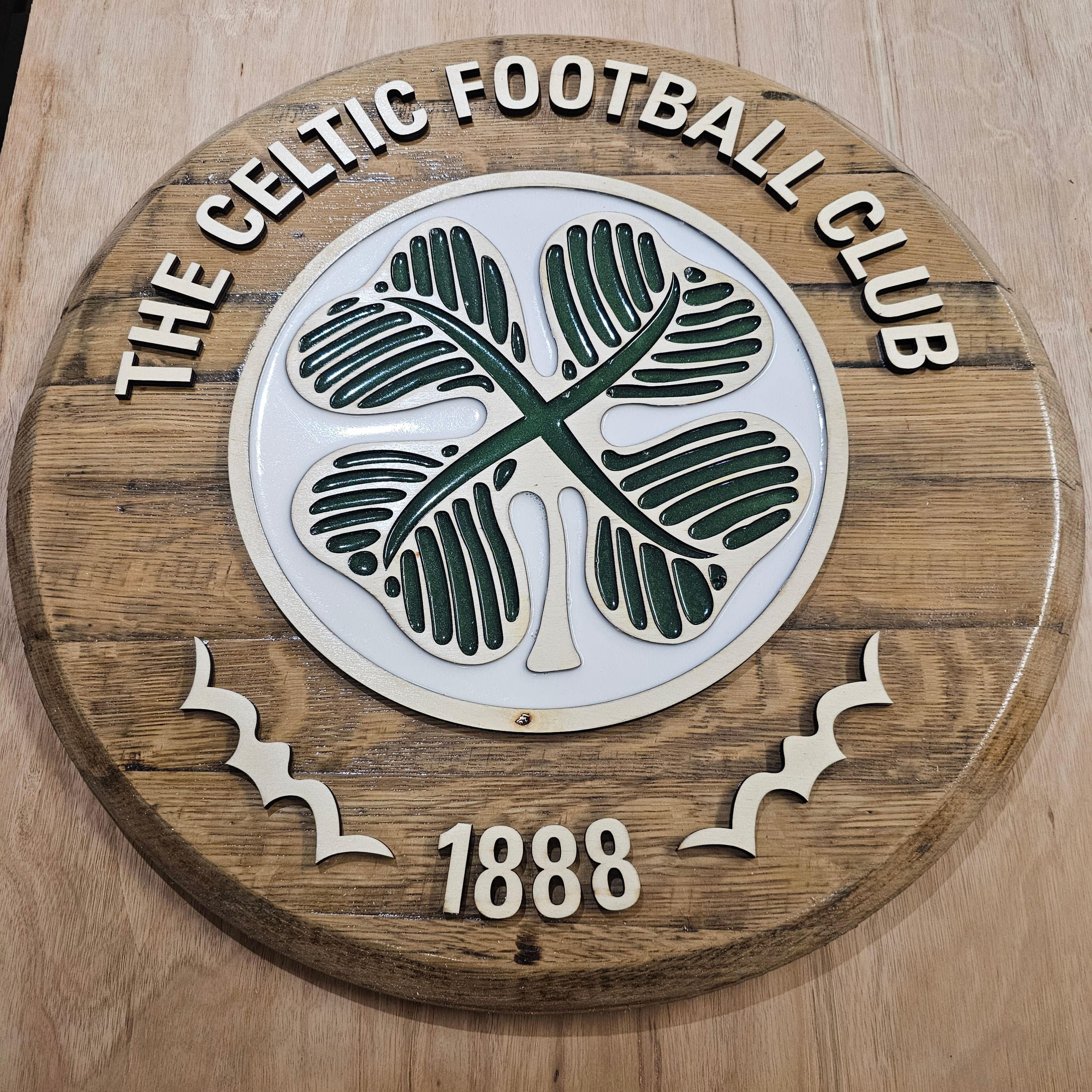 Celtic F.C. Crest – Reclaimed Whisky Barrel Edition