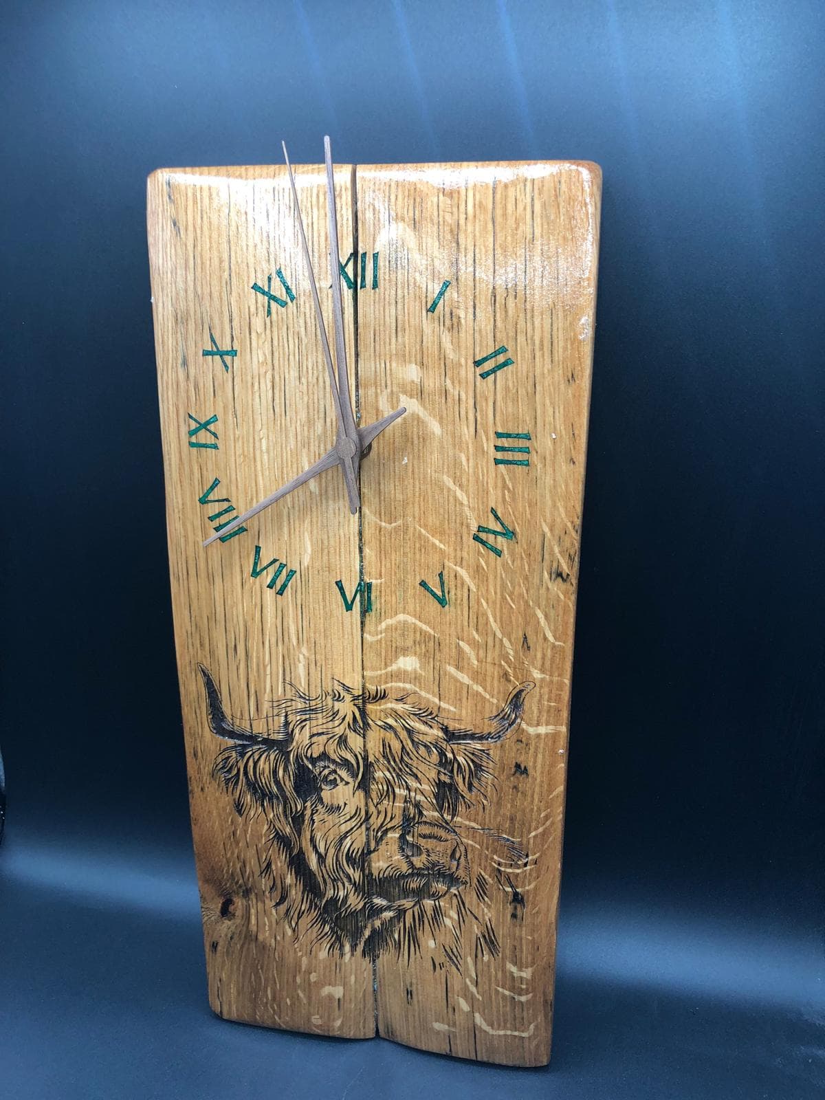 Highland Coo Clock